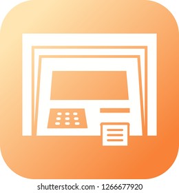 Atm machine glyph round corner multi color gradient BG