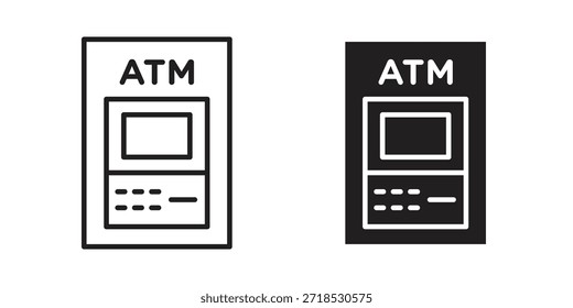 Concepto de icono de máquina ATM para infografía, Sitio web o App.