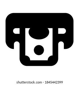 Diseño de iconos de máquina Atm, vector moderno de dispensador de efectivo 