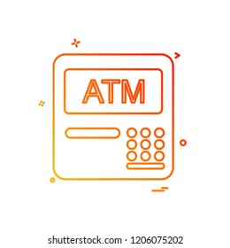 ATM machine icon design vector