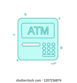 ATM machine icon design vector