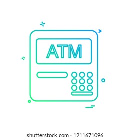 ATM machine icon design vector