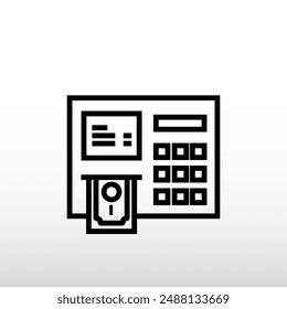 Atm Machine icon. E-commerce and Sales Concept. Vector illustration