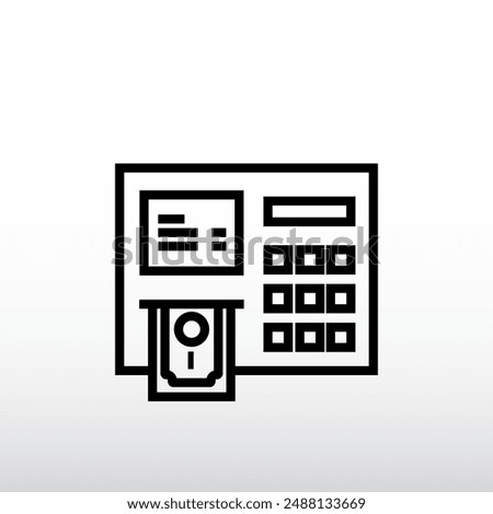 Atm Machine icon. E-commerce and Sales Concept. Vector illustration