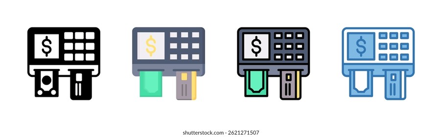 Elemento del icono de la máquina del cajero automático para el diseño