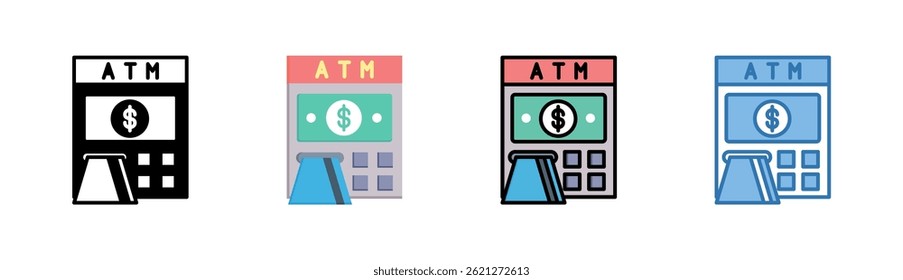 Elemento De Ícone De Máquina Atm Para Design
