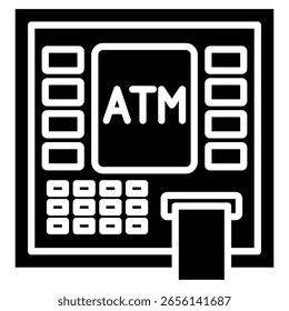 Elemento del icono de la máquina del cajero automático para el diseño