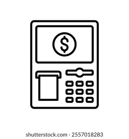 ATM machine icon for financial transactions
