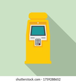 Atm machine icon. Flat illustration of atm machine vector icon for web design