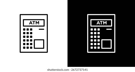 ATM machine icon graphic element Illustration template design