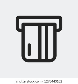 ATM machine icon isolated on background. Withdraw symbol modern, simple, vector, icon for website design, mobile app, ui. Vector Illustration
