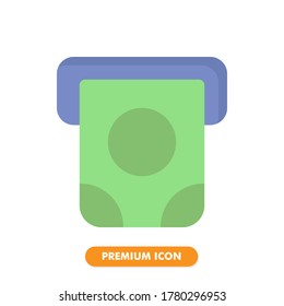 atm machine icon isolated on white background. for your web site design, logo, app, UI. Vector graphics illustration and editable stroke. EPS 10.