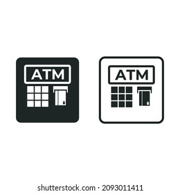 ATM machine icon isolated on white background