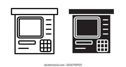 ATM machine icon Logo Design Vector Template Illustration