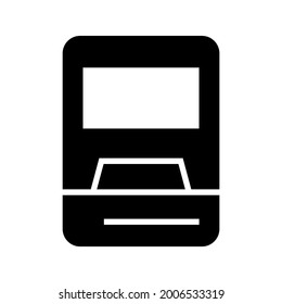icono de máquina atm o logotipo símbolo de signo aislado ilustración vectorial - iconos vectoriales de estilo negro de alta calidad
