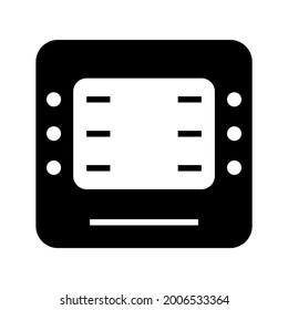 icono de máquina atm o logotipo símbolo de signo aislado ilustración vectorial - iconos vectoriales de estilo negro de alta calidad
