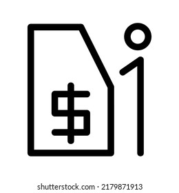 Symbol oder Logo eines Automaten einzeln auf Zeichen, Vektorgrafik - hochwertige Vektorsymbole in schwarzem Stil
