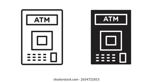 ATM machine icon. modern vector symbols set