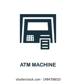 Atm Machine icon. Monochrome simple element from mall collection. Creative Atm Machine icon for web design, templates, infographics and more