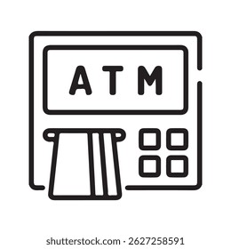 atm machine icon on white background