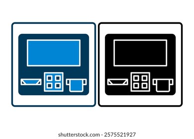 ATM Machine icon. icon related to Payment. suitable for web site, app, user interfaces, printable etc. solid icon style. simple vector design editable