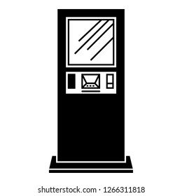 ATM machine icon. Simple illustration of ATM machine vector icon for web design isolated on white background