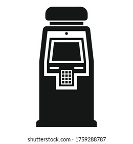 Atm machine icon. Simple illustration of atm machine vector icon for web design isolated on white background