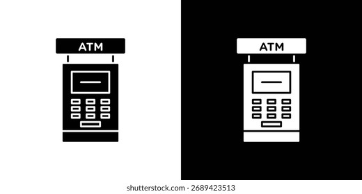 ATM machine icon simple illustration in flat design