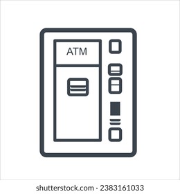 ATM Machine Icon stock illustration