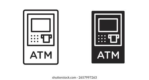 ATM machine icon symbol concept. Icons for web and mobile.