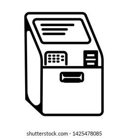 Atm machine icon. Atm machine symbol design from Payment collection. Simple element vector illustration on white background. - Vector
