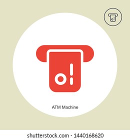 ATM Machine icon in trendy design style. ATM Machine on vector icon modern and simple flat symbol for web site, mobile app, UI. Setting icon vector illustration, EPS10