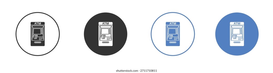 ATM machine icon vector art illustration. for mobile concept and web designs