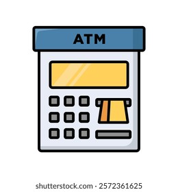 ATM machine icon vector design template simple and clean