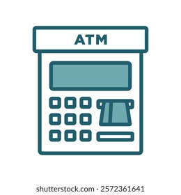 ATM machine icon vector design template simple and clean