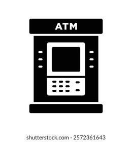 ATM machine icon vector design template simple and clean
