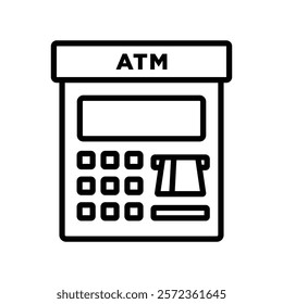 ATM machine icon vector design template simple and clean