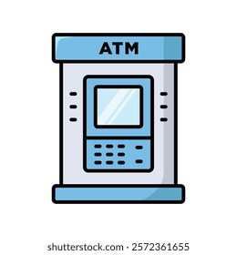 ATM machine icon vector design template simple and clean