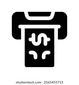 atm machine icon. vector glyph icon for your website, mobile, presentation, and logo design.