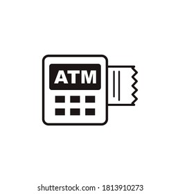vector de icono de la máquina atm en un fondo blanco