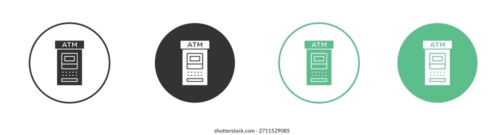 Icono de máquina ATM Vector simple ilustración gráfica plana.
