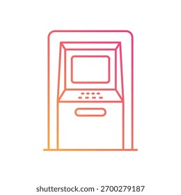 Ilustración de stock de Vector de icono de máquina de cajero automático