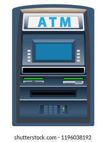 ATM  machine isolated on white background graphic vector