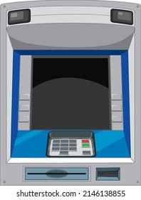 ATM machine isolated on white background illustration
