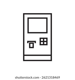 atm machine kiosk Symbol editierbare Kontur Kontur Vektor eps