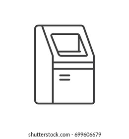 ATM machine line icon.