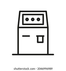 ATM Machine line icon. Vector symbol on white background. For Web and APP