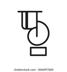ATM Machine line icon. Vector symbol on white background. For Web and APP