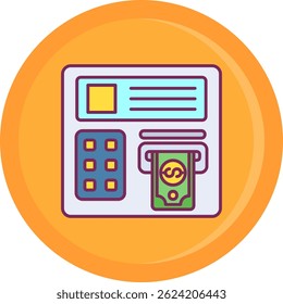 Automat Linie Vektor Symbol Design