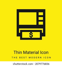 ATM Machine minimal bright yellow material icon